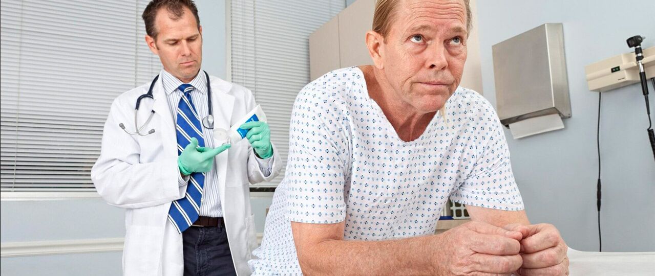 Patient atteint de prostatite chez un proctologue
